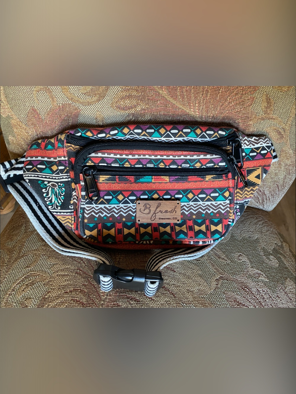 B Fresh Multicolor Aztec Print Waist Bag